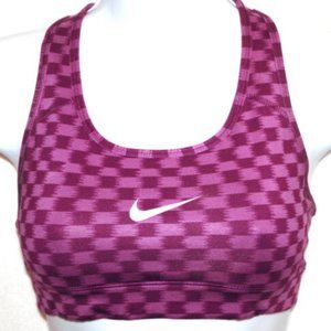 Nike Pro Check Dri-Fit Seamless Lined Racerback Sports Bra in Purple